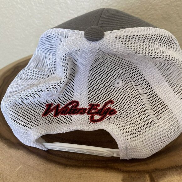 fisherman hat  Waters Edge top of the world American flag fish hook trucker Snap - Picture 2 of 4
